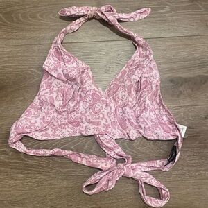Pink Paisley Halter Top